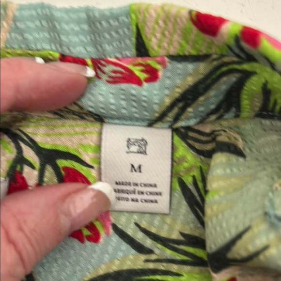 Scotch & Soda Floral pool/beach dress with Pink and Green Accents - Picture 5 of 5